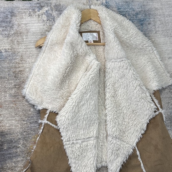 sherpa adventure gear Jackets & Blazers - Y2K Boho Sherpa Suede Vest Western Festival Fairycore Layering Small